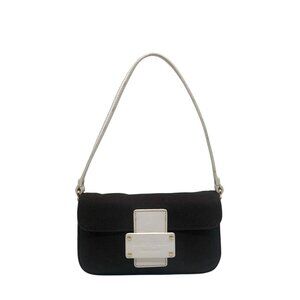 Kate Spade Dark Brown Canvas Mini Shoulder Bag